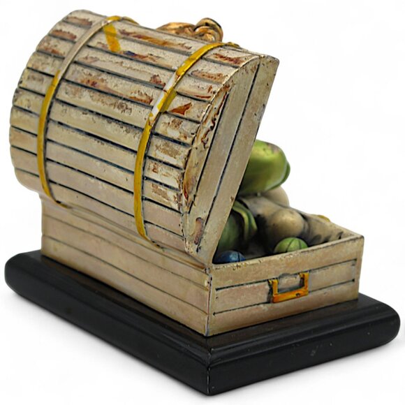 Vintage Mila Italy Clown Figurine In Chest Resin Sculpture With Painted Accents - Picture 4 of 7